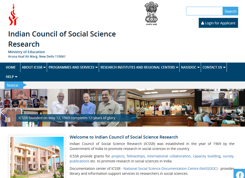 icssr research project 2022